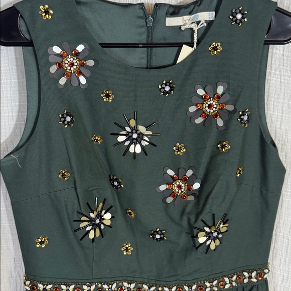 NWT Boden Brunswick emerald‎ embellished dress sz 8R - Picture 7 of 13